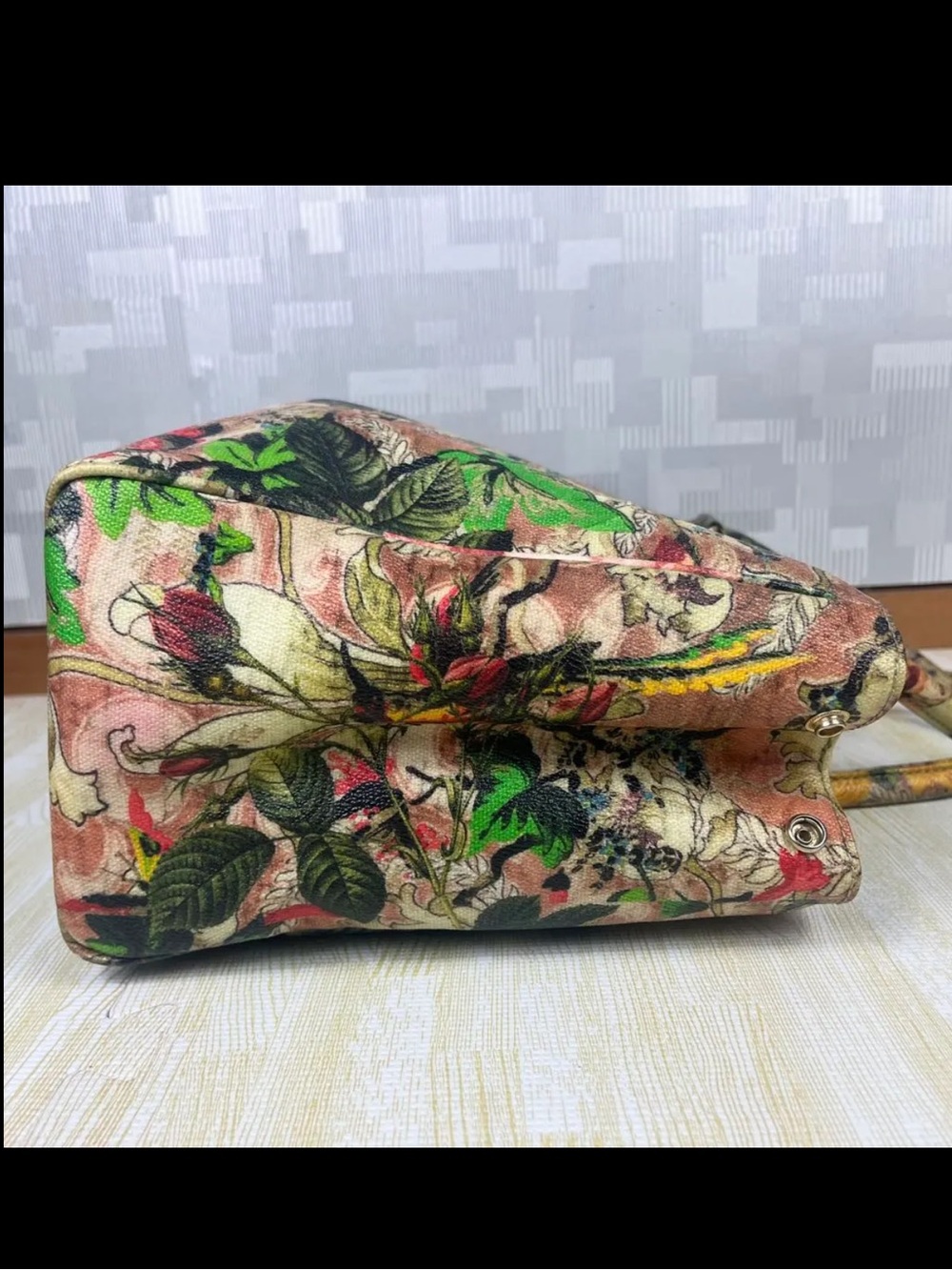Rare Vivienne Westwood Floral Print Leather Structured Tote Bag - Picture 5 of 11